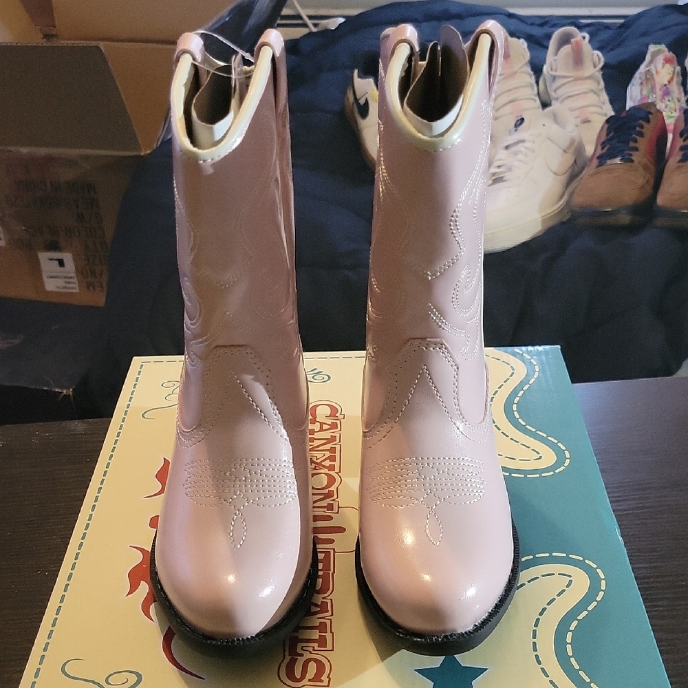 Canyon Trails Lil Cowboy Pointed Toe Kids Pink Size 12c NWT & BOX - Picture 4 of 9